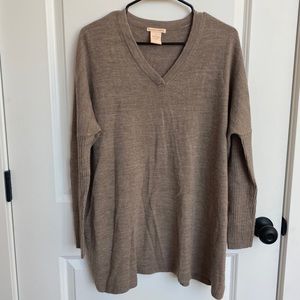 Oversized light brown tunic sweater Nordstrom